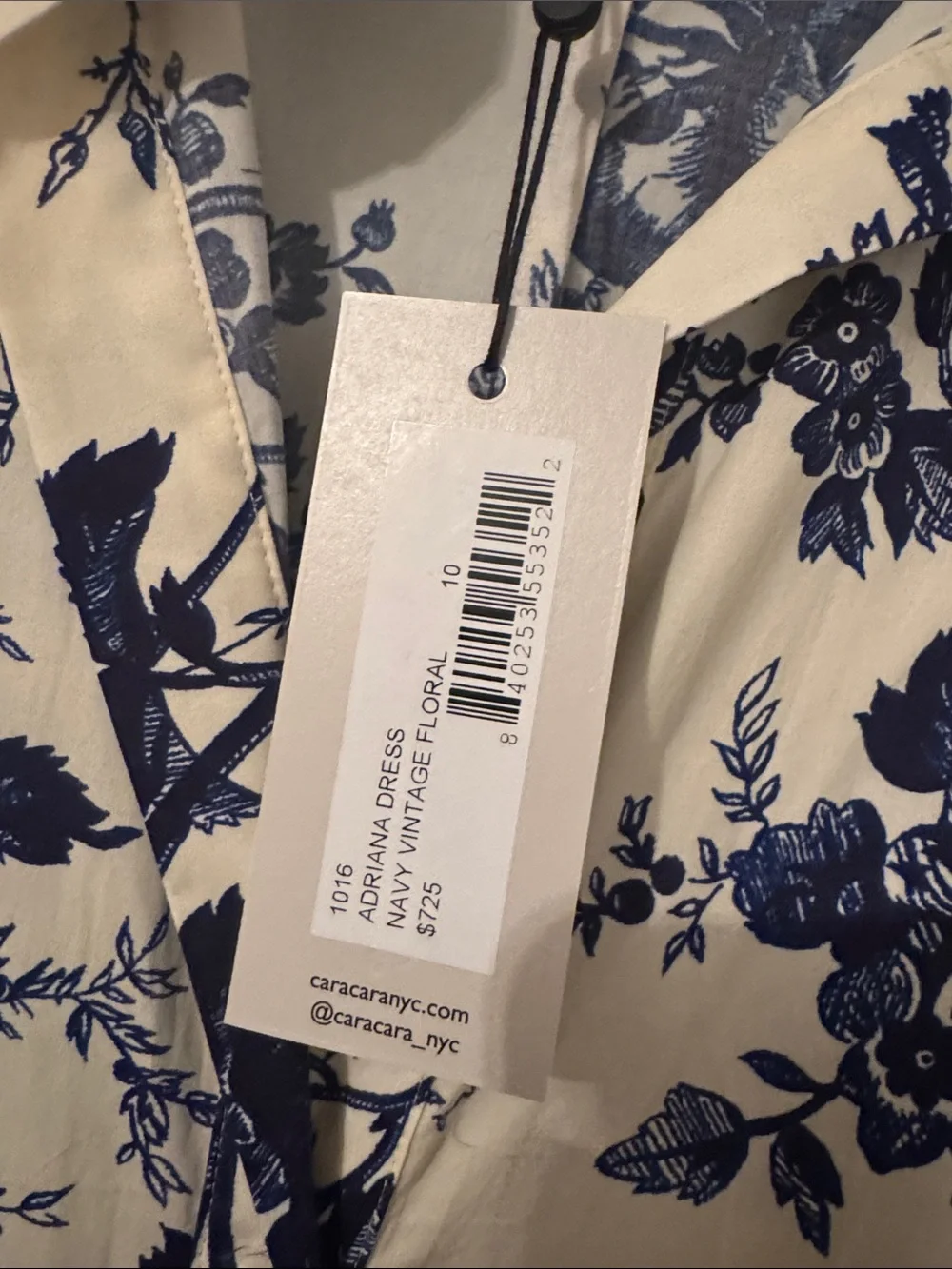 Cara Cara Sleeveless Cream and Navy Floral Maxi Dress - Picture 4 of 6